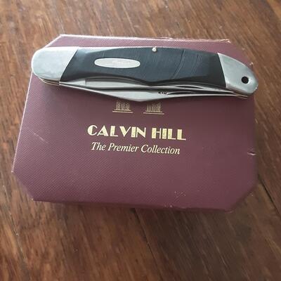 Buck 317 double blade knife and Calvin Hill mens/ladies watch set