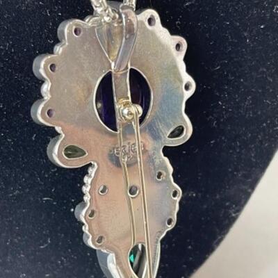 K692 Sterling TABU Earring & Sajen Goddess Face Pin Pendant 