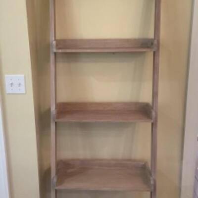 K - 897  NEW IN BOX White Washed Leaning Shelf 