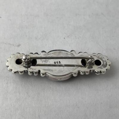 K761 Sterling 4pc Necklace, Weiss Bracelet, Earring, Pin Set 