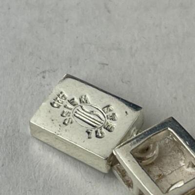 K761 Sterling 4pc Necklace, Weiss Bracelet, Earring, Pin Set 