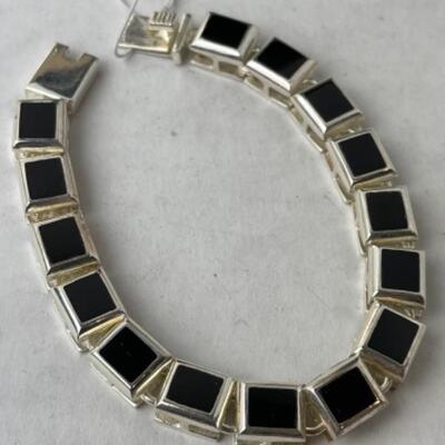 K761 Sterling 4pc Necklace, Weiss Bracelet, Earring, Pin Set 