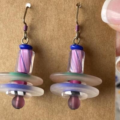 K772 Artisan made Glass Beaded Necklace, Bracelet, Earrings Set