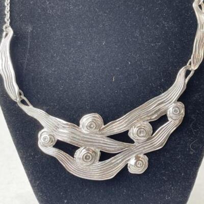 K773 Sterling PZ Israel Necklace and Earring Set 