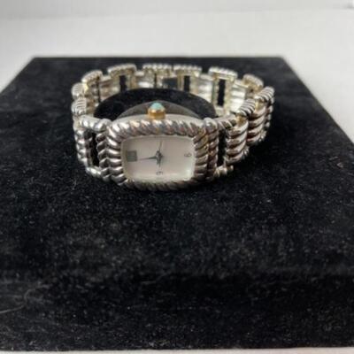 K774 Sterling MOP Judith Ripka Ladies Link Watch 