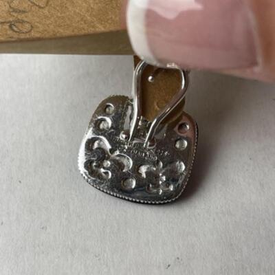 K776 Sterling Onyx Judith Ripka 3pc Jewelry Set 