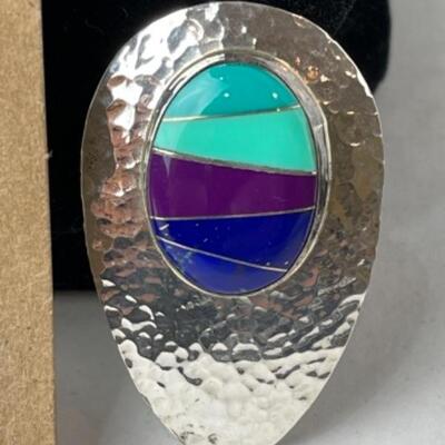 K777 Sterling Zuni Knifewing Segura Earrings, Pin , Pendant 