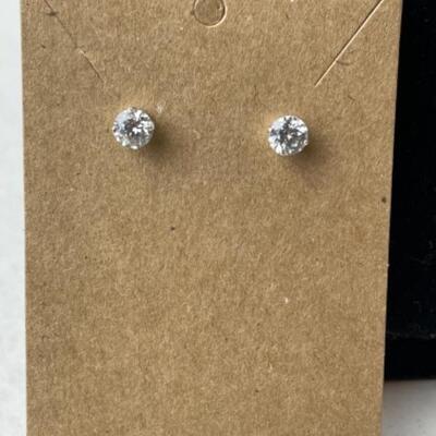 K779 18k & 14k Yellow Gold Necklace CZ Earring Set 