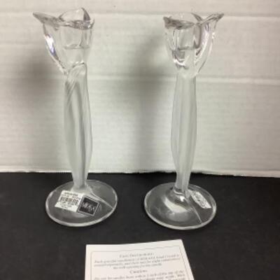 K - 913. Pair of MIKASA Lead Crystal Graceful Candlestick