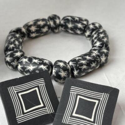 K784 Artisan Clay Bead 5pc Jewelry Set 