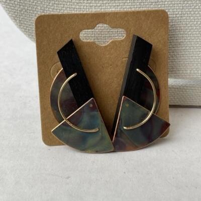 K788 Artisan Made Copper Contemporary Copper Necklace Earring Set