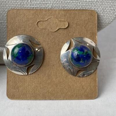 K789 Sterling Blue Lapis Earrings 
