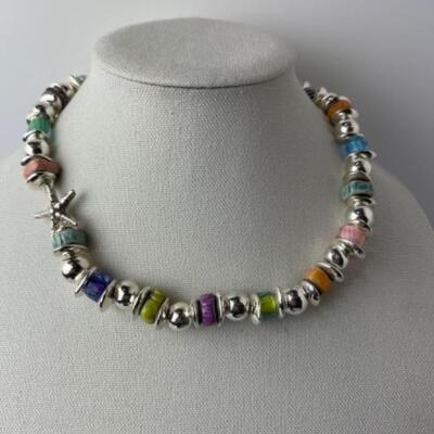 K791 Silver â€œLewes Necklaceâ€ Beaded Necklace 