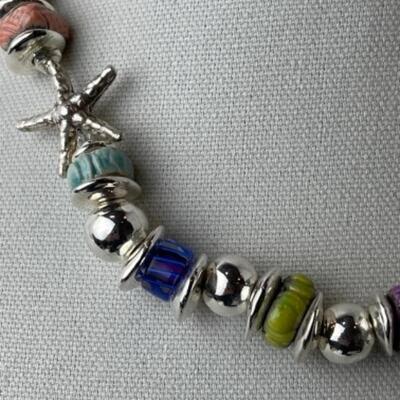 K791 Silver â€œLewes Necklaceâ€ Beaded Necklace 