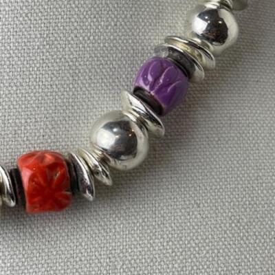 K792 Silver â€œLewes Necklaceâ€Beaded Necklace 