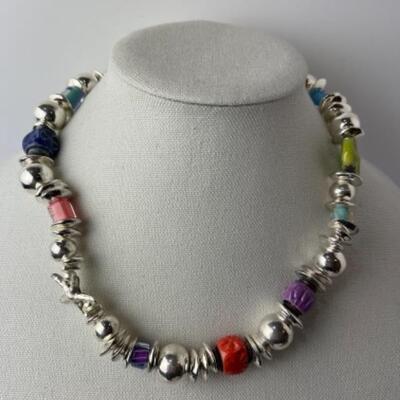 K792 Silver â€œLewes Necklaceâ€Beaded Necklace 