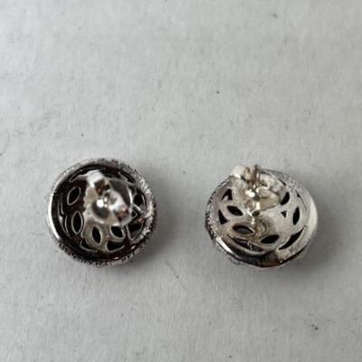 K- 1279. 14k Sterling Angela by John Hardy Button Pierces Earrings