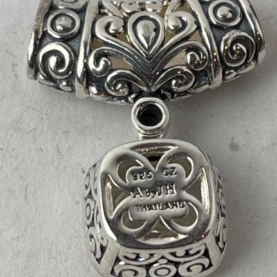 K797  Sterling Angela by John Hardy CZ Pendant