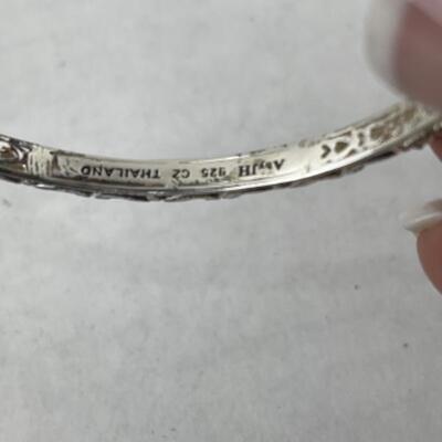 K799 Sterling CZ Bangle Bracelet Angela by John Hardy 