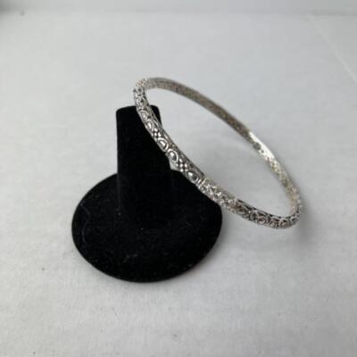 K799 Sterling CZ Bangle Bracelet Angela by John Hardy 