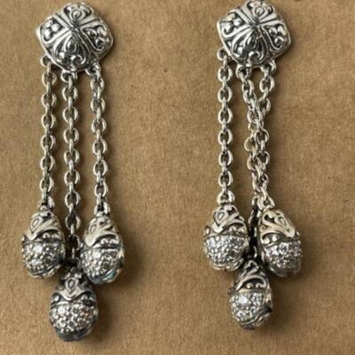 K915 Sterling CZ Earrings  Angela by John Hardy 