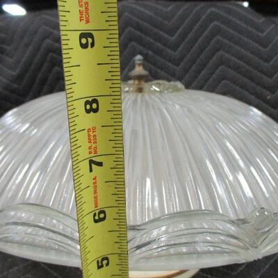 Lot 75 - Vintage Deco Glass Ceiling Light and Shade