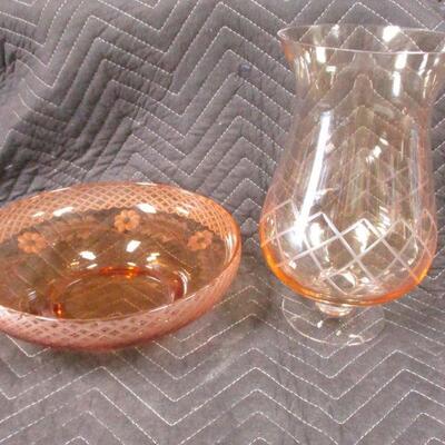 Lot 78 - Orange Crystal Glassware