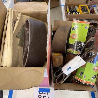 850-Large Boxes of Sandpaper and Sanding Accessories
