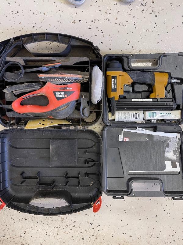 861 Stanley Bostich Link Fastner & Black & Decker Mega Mouse Sander