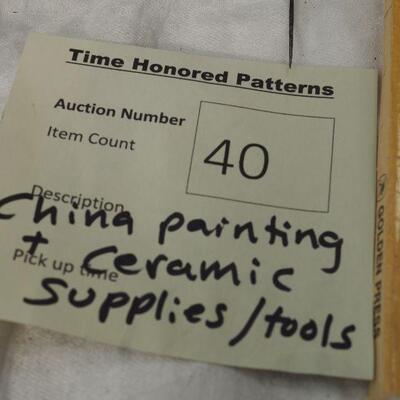Lot 40 Ceramics and china painting supplies