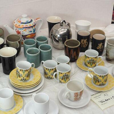 Lot 42 Tea pots and  espresso cups