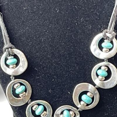 K925 Turquoise, Beaded, Rhinestone jewelry lot  