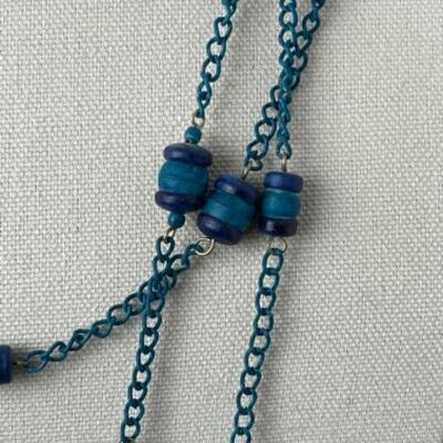 K928 Three Piece Pearl Purple Beaded Glass Lot 