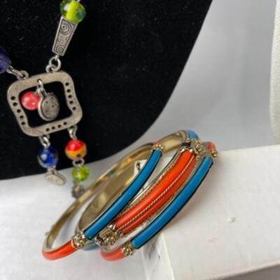 K929 Multi Colored Chicoâ€™s Costume Jewelry lot 