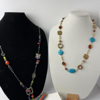 K929 Multi Colored Chicoâ€™s Costume Jewelry lot 