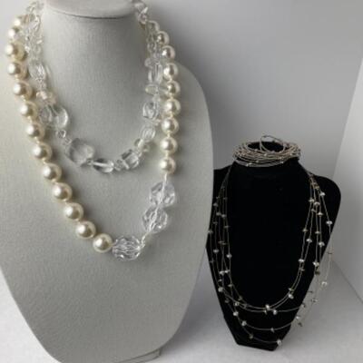 K935 Pearl and Acrylic Chicoâ€™s Costume Jewelry Lot