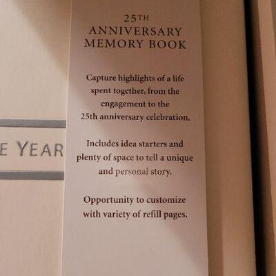 Lot 7: New HALLMARK 25TH Anniversary MEMORY BOOK + New Fridge Tape x 2