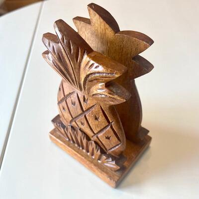 Handcrafted Wood Pineapple Napkin Holder