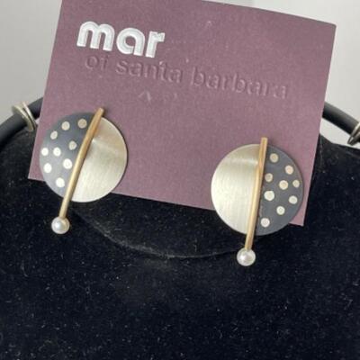 K939 Sterling Black Rubber Contemporary Jewelry Lot 