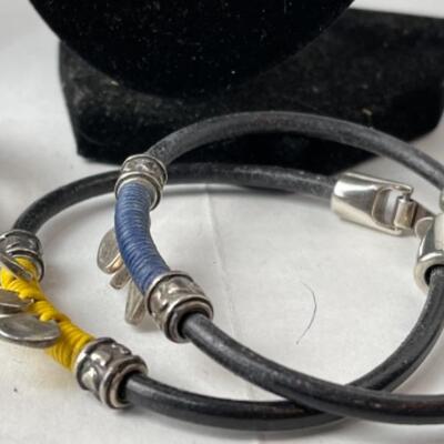 K939 Sterling Black Rubber Contemporary Jewelry Lot 