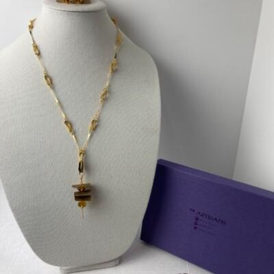 K948 New with Tag Artisan Designed Pagoda Necklace Lot 