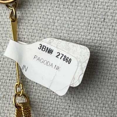 K948 New with Tag Artisan Designed Pagoda Necklace Lot 