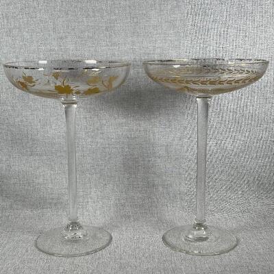 Very tall an extra large champagne Stemware or candy dish on pedestal