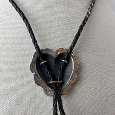 K954 Sterling Silver Heart Bolo and Pin lot