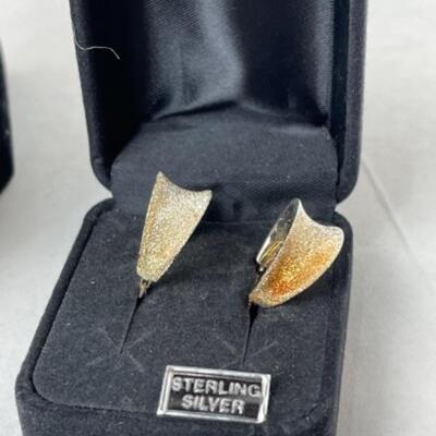 K963 Artisan Necklace, 14k Diamonique CZ Earrings Lot