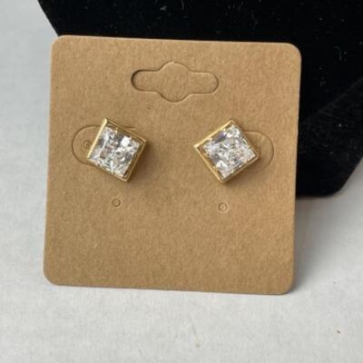 K963 Artisan Necklace, 14k Diamonique CZ Earrings Lot