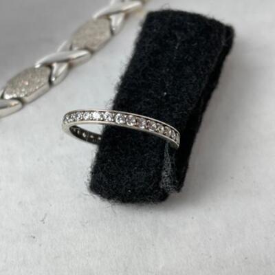 K965 Sterling Silver Diamonique CZ Jewelry Lot 