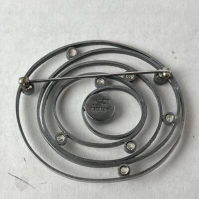 K971 Sterling Metallic Druzy CZ Pin 