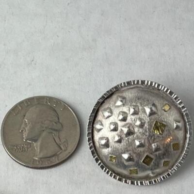 K975 Sterling and 22k Yellow Gold Earrings & Sterling Necklace