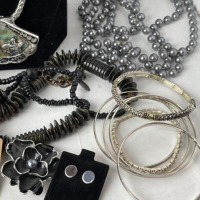 K981 Silver tone Costume Jewelry Lot 